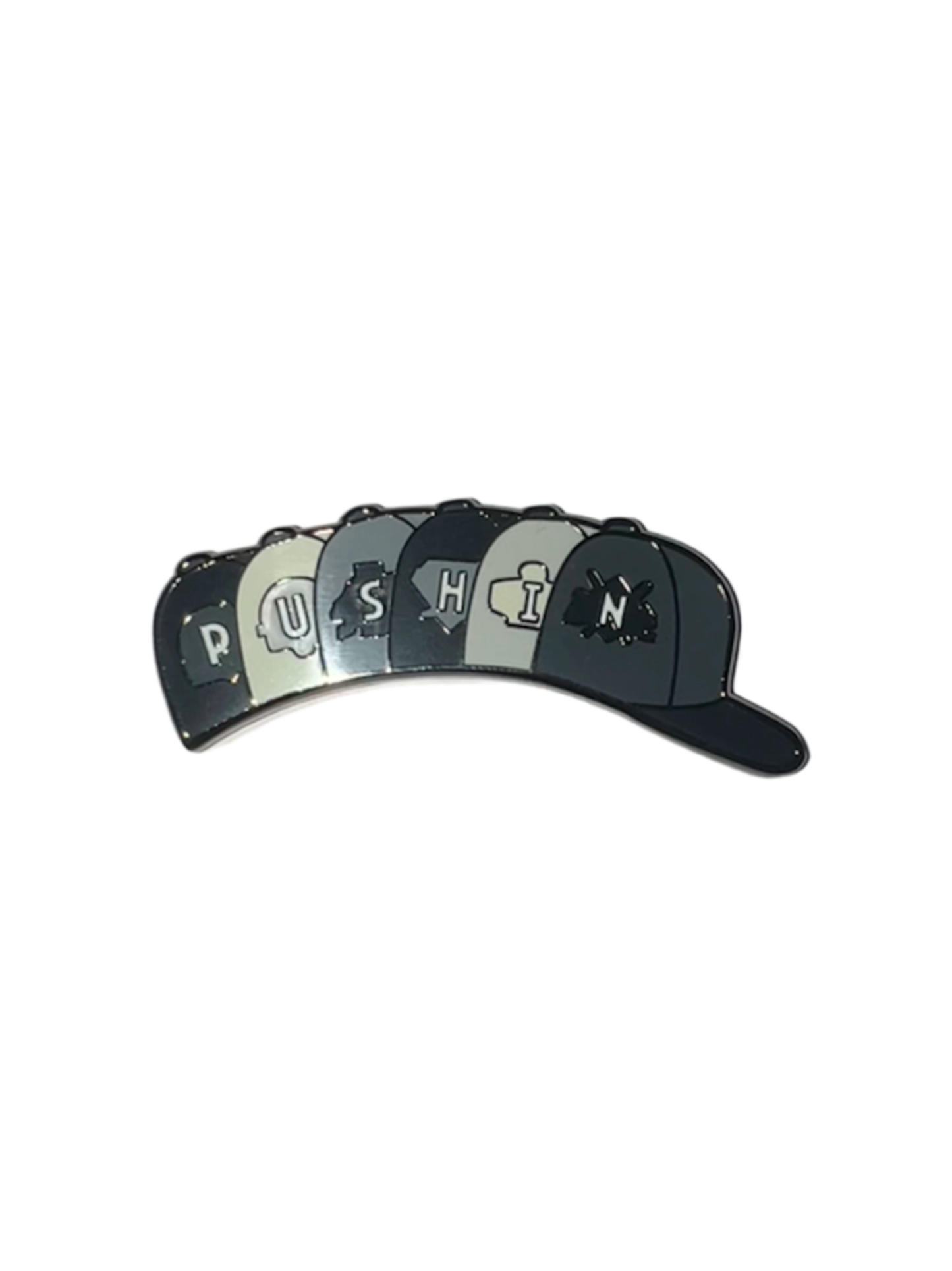 *Pushin HatClip Pin (Grays)