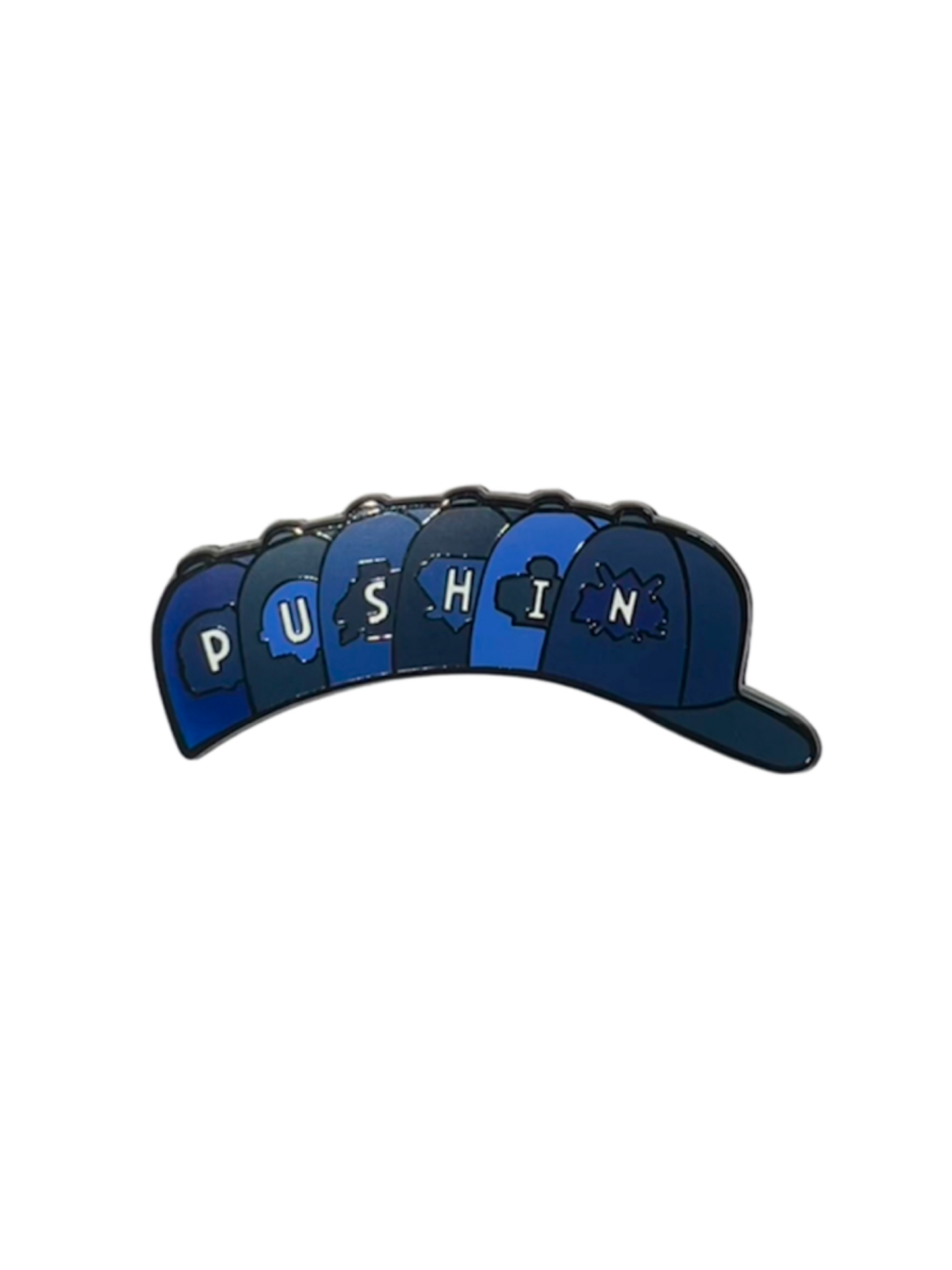*Pushin HatClip Pin (Blues)